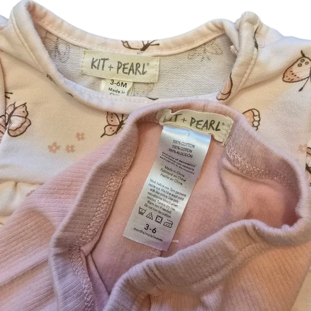 KIT & PEARL Baby Girl's 2 Piece Outfit sz 3-6m